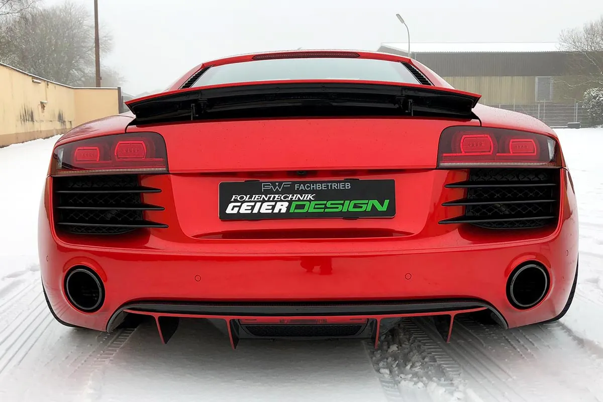 Folierung Audi R8 in Ruby Red von PWF, Bild 4