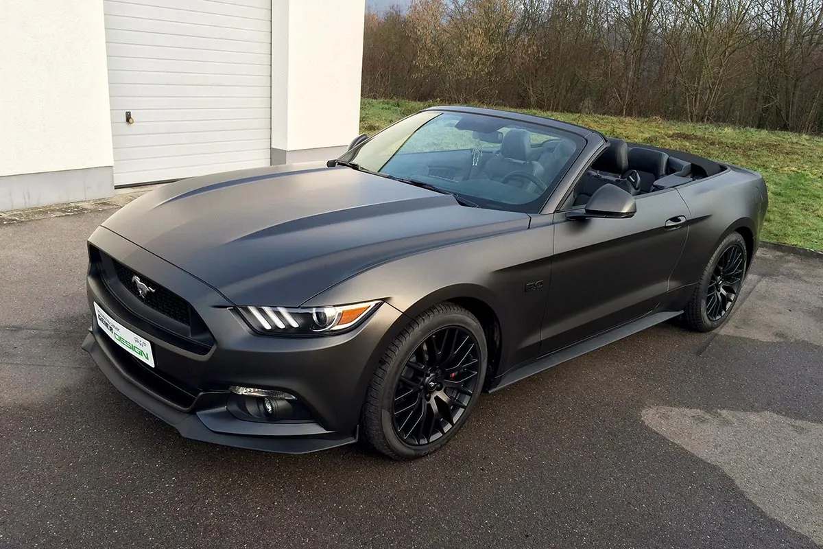 Folierung Ford Mustang in Diamond Black Metallic Matt von PWF, Bild 1